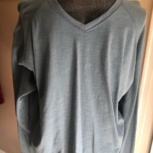 Grey men’s pullover shirt blue